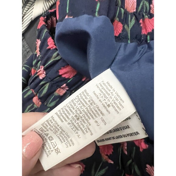 NWOT J Crew Factory Womens Navy Floral Pull On Pencil MIDI Skirt Small - Picture 9 of 10